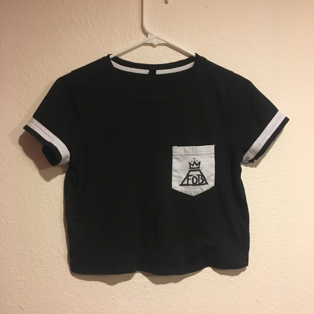 Fall out boy medium crop top from hot topic